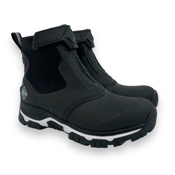 Muck Boot Company Women's Apex Mid Zip Boots in Black White Size 7 - Picture 1 of 12